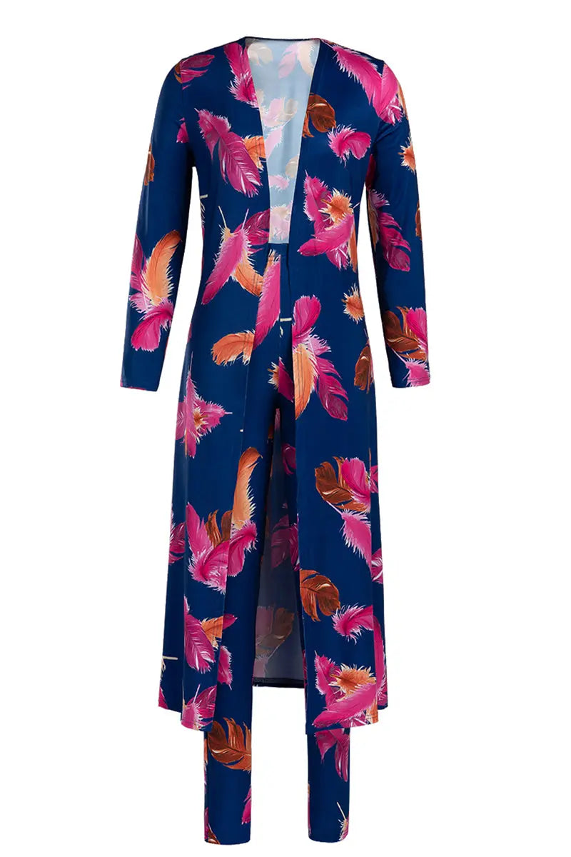 Hoochie Couture Purple Print Cardigan & Trouser Set – Statement Style for the Bold & Beautiful Hoochie Couture Boutique