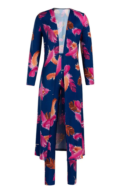 Hoochie Couture Purple Print Cardigan & Trouser Set – Statement Style for the Bold & Beautiful Hoochie Couture Boutique