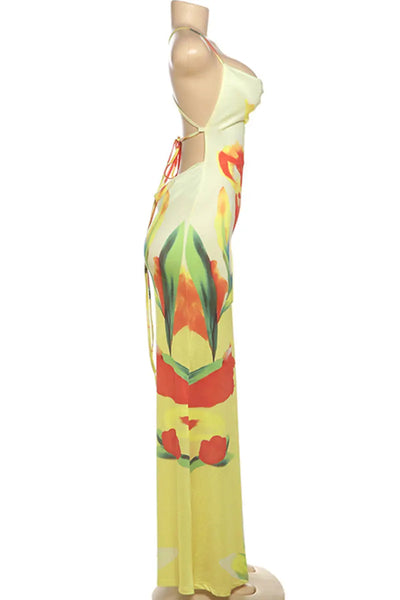 Hoochie Couture Spaghetti Strap Backless Print Dress – Summer Flirt Mode: Activated Hoochie Couture Boutique