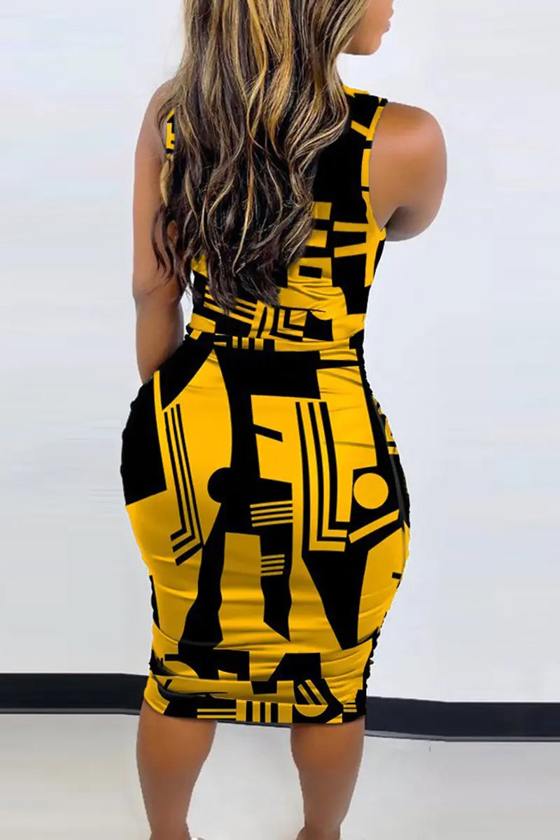 Hoochie Couture Printed Pencil Skirt Dress – Half Turtleneck Chic Hoochie Couture Boutique