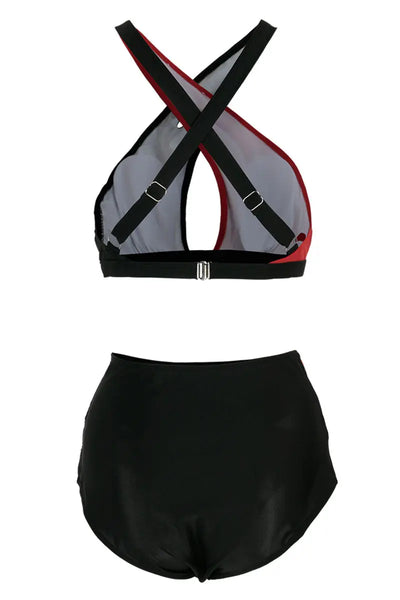 Hoochie Couture Black & White Hollowed-Out Backless Swimsuit – Sexy One-Piece Statement Swimwear Hoochie Couture Boutique