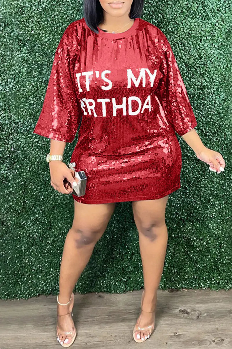 Hoochie Couture Letter Sequin A-Line Dress – Bold Sparkle Meets Effortless Cool Hoochie Couture Boutique