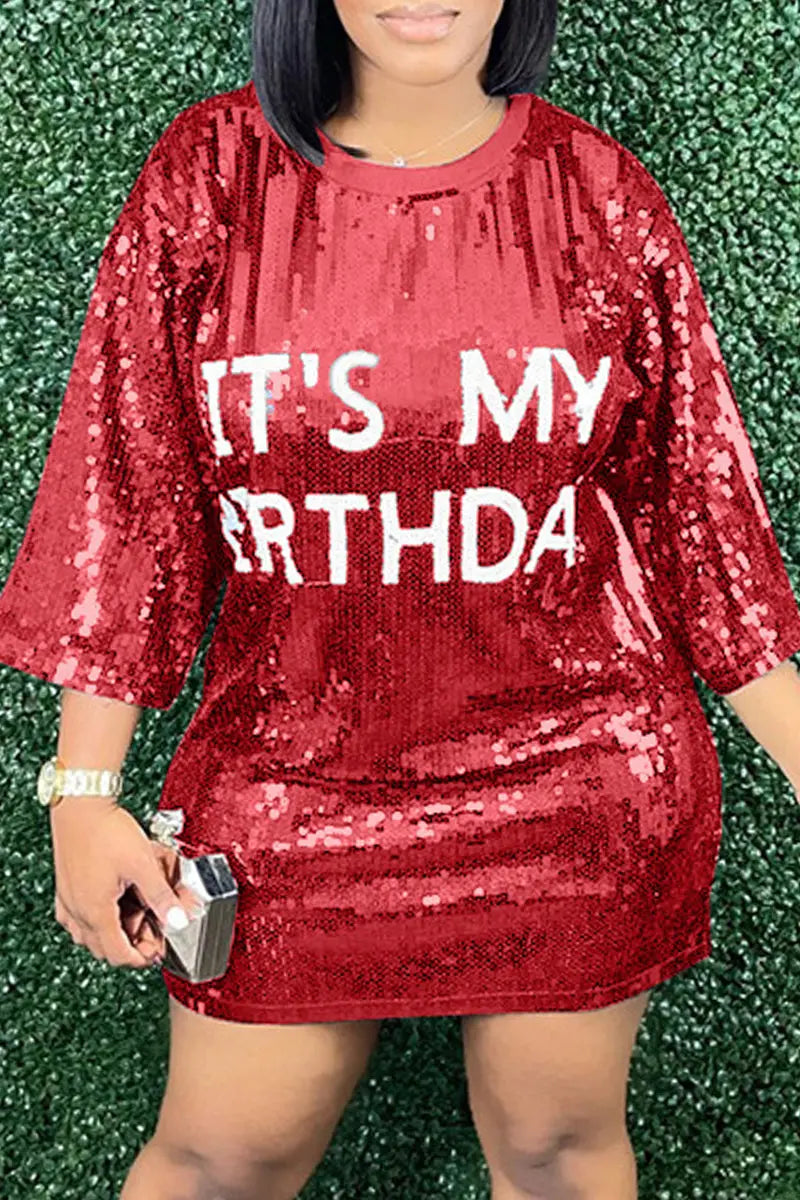 Hoochie Couture Letter Sequin A-Line Dress – Bold Sparkle Meets Effortless Cool Hoochie Couture Boutique