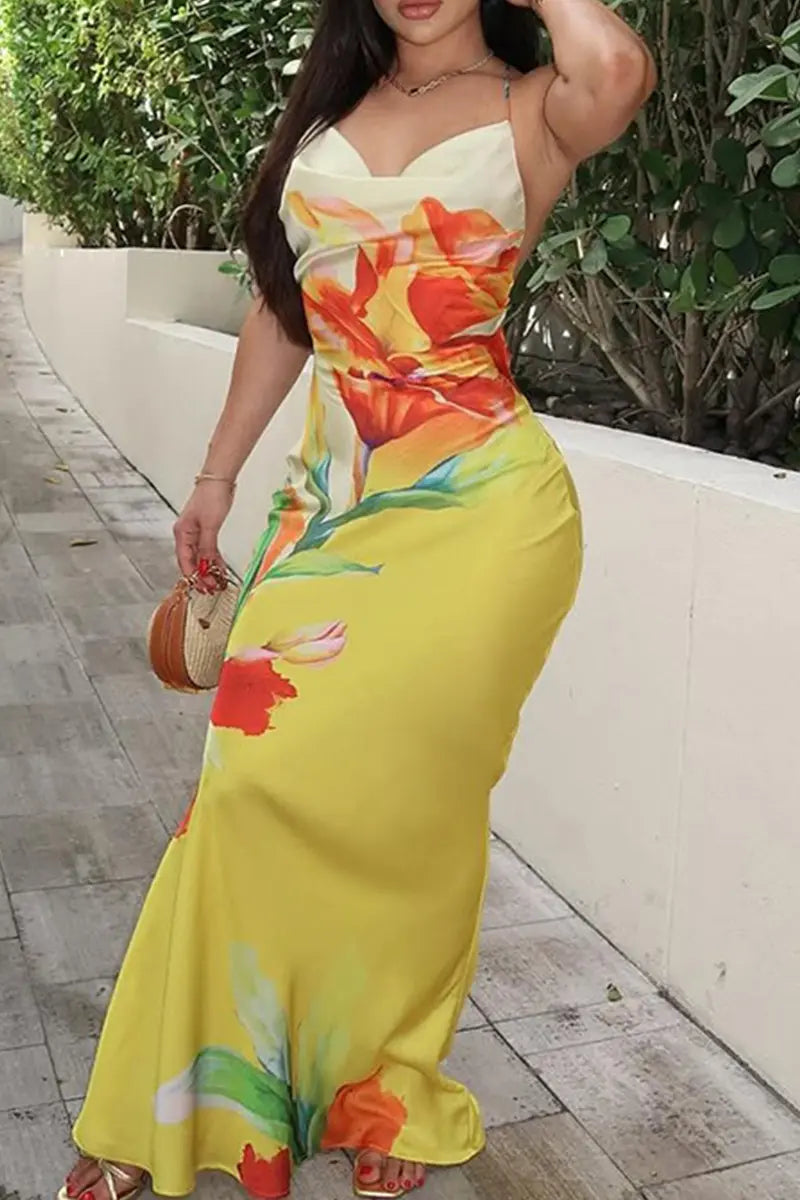 Hoochie Couture Spaghetti Strap Backless Print Dress – Summer Flirt Mode: Activated Hoochie Couture Boutique