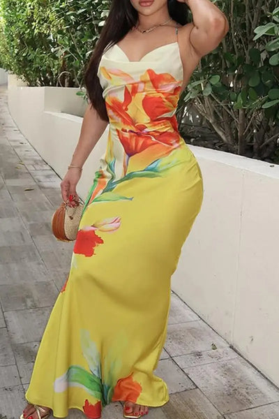 Hoochie Couture Spaghetti Strap Backless Print Dress – Summer Flirt Mode: Activated Hoochie Couture Boutique
