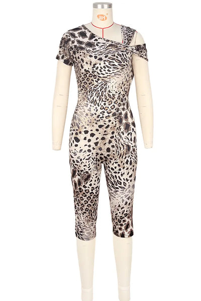 Hoochie Couture Fierce Oblique Jumpsuit – Leopard Print Perfection in Motion Hoochie Couture Boutique