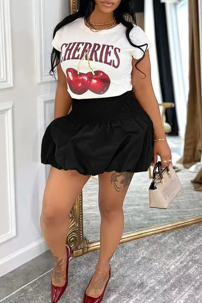 Hoochie Couture High-Waist Patchwork Flare Skirt Hoochie Couture Boutique