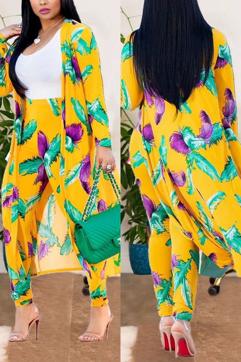Hoochie Couture Purple Print Cardigan & Trouser Set – Statement Style for the Bold & Beautiful Hoochie Couture Boutique