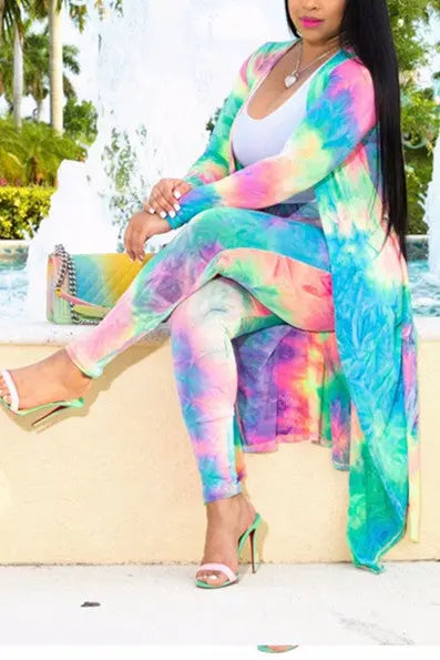 Hoochie Couture Purple Print Cardigan & Trouser Set – Statement Style for the Bold & Beautiful Hoochie Couture Boutique