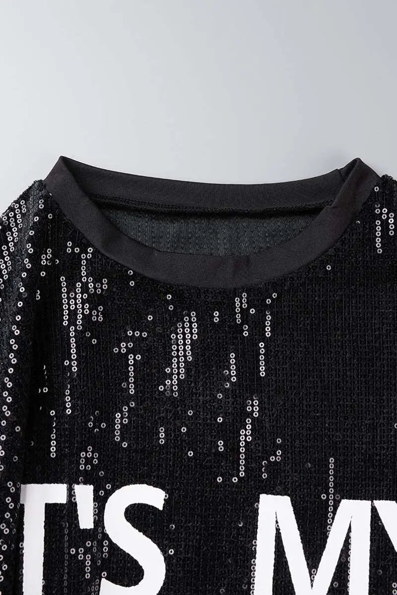 Hoochie Couture Letter Sequin A-Line Dress – Bold Sparkle Meets Effortless Cool Hoochie Couture Boutique