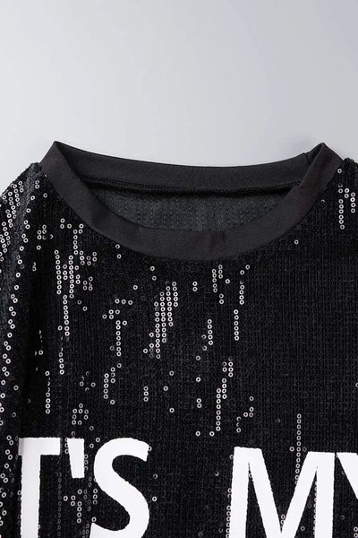 Hoochie Couture Letter Sequin A-Line Dress – Bold Sparkle Meets Effortless Cool Hoochie Couture Boutique