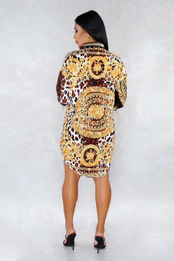 Hoochie Couture Multicolor Patchwork Mini – Cap Sleeve A-Line Dress Hoochie Couture Boutique