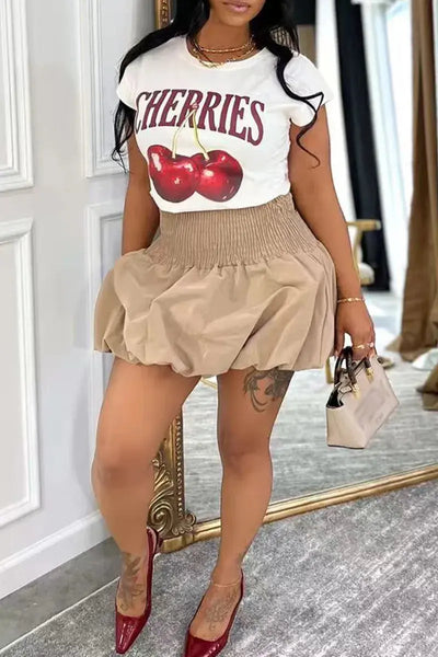 Hoochie Couture High-Waist Patchwork Flare Skirt Hoochie Couture Boutique