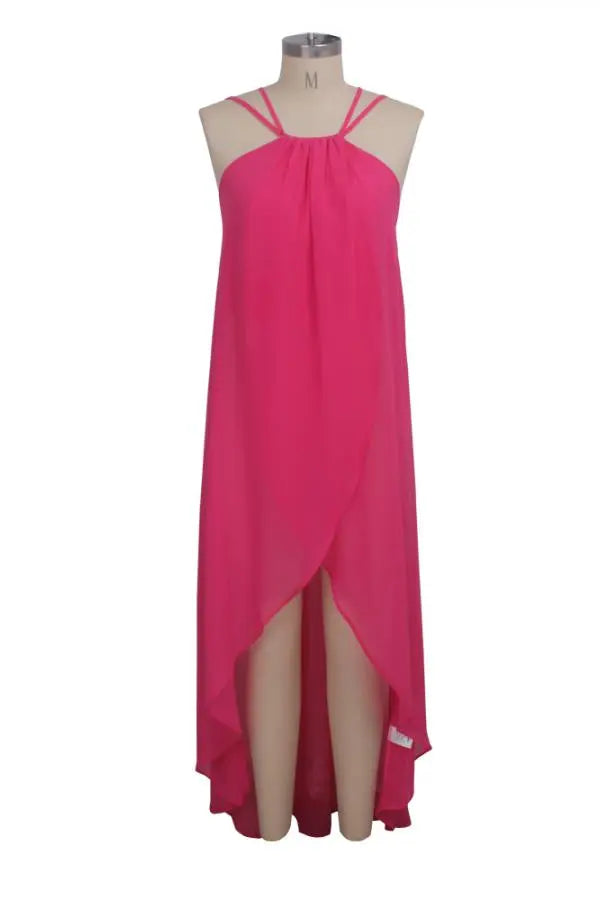 Hoochie Couture White Asymmetrical O-Neck Maxi Dress – Sleek, Sculpted, & Statement-Making Hoochie Couture Boutique