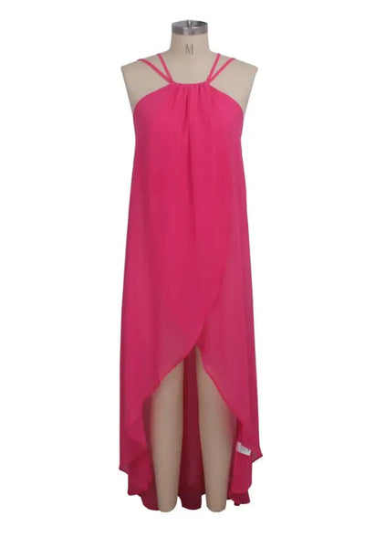 Hoochie Couture White Asymmetrical O-Neck Maxi Dress – Sleek, Sculpted, & Statement-Making Hoochie Couture Boutique