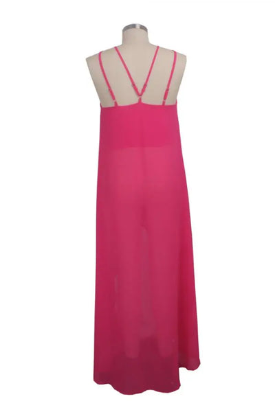 Hoochie Couture White Asymmetrical O-Neck Maxi Dress – Sleek, Sculpted, & Statement-Making Hoochie Couture Boutique