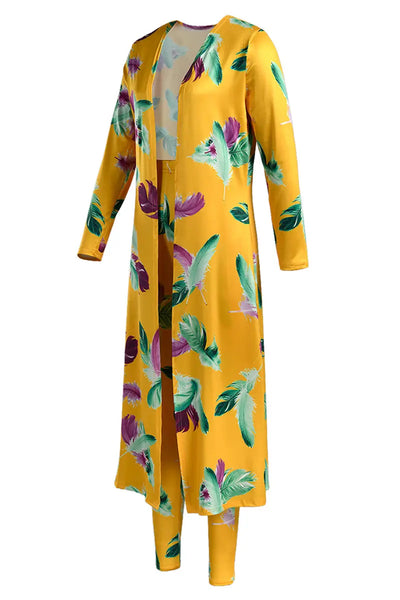 Hoochie Couture Purple Print Cardigan & Trouser Set – Statement Style for the Bold & Beautiful Hoochie Couture Boutique