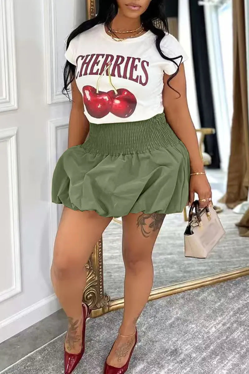 Hoochie Couture High-Waist Patchwork Flare Skirt Hoochie Couture Boutique
