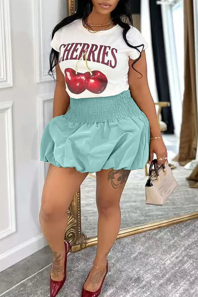 Hoochie Couture High-Waist Patchwork Flare Skirt Hoochie Couture Boutique