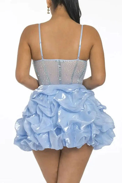 Hoochie Couture White Rhinestone Strap Dress – Sweet, Sparkly, & Statement-Making Hoochie Couture Boutique