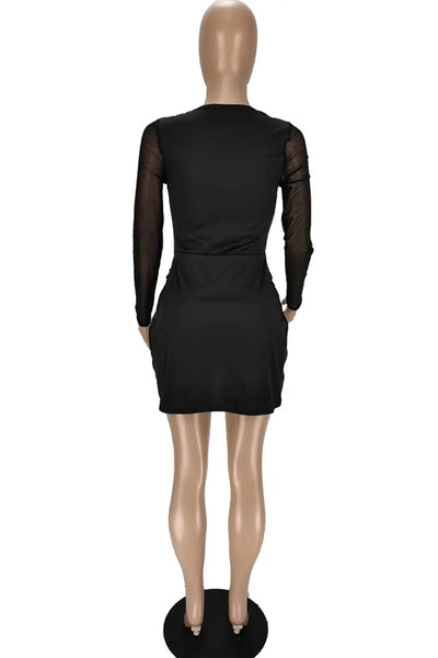Hoochie Couture Mesh Square Collar Two-Piece Set Hoochie Couture Boutique