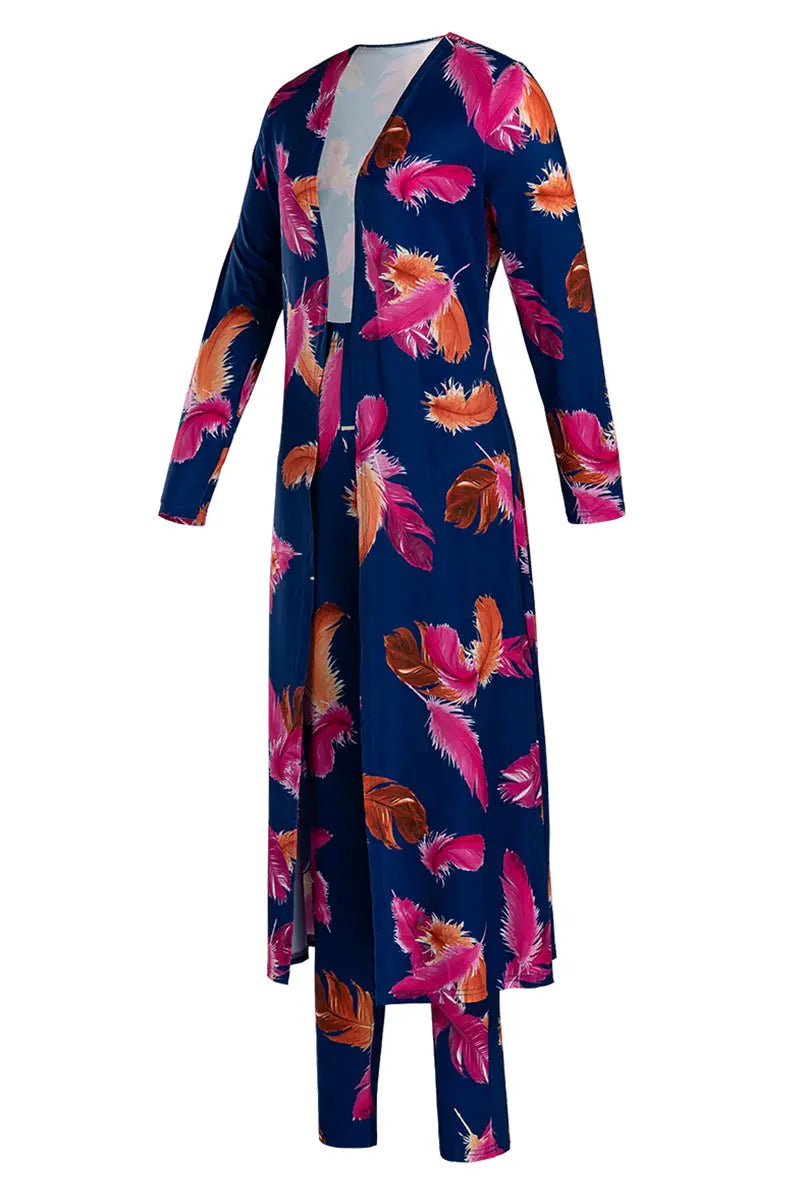 Hoochie Couture Purple Print Cardigan & Trouser Set – Statement Style for the Bold & Beautiful Hoochie Couture Boutique