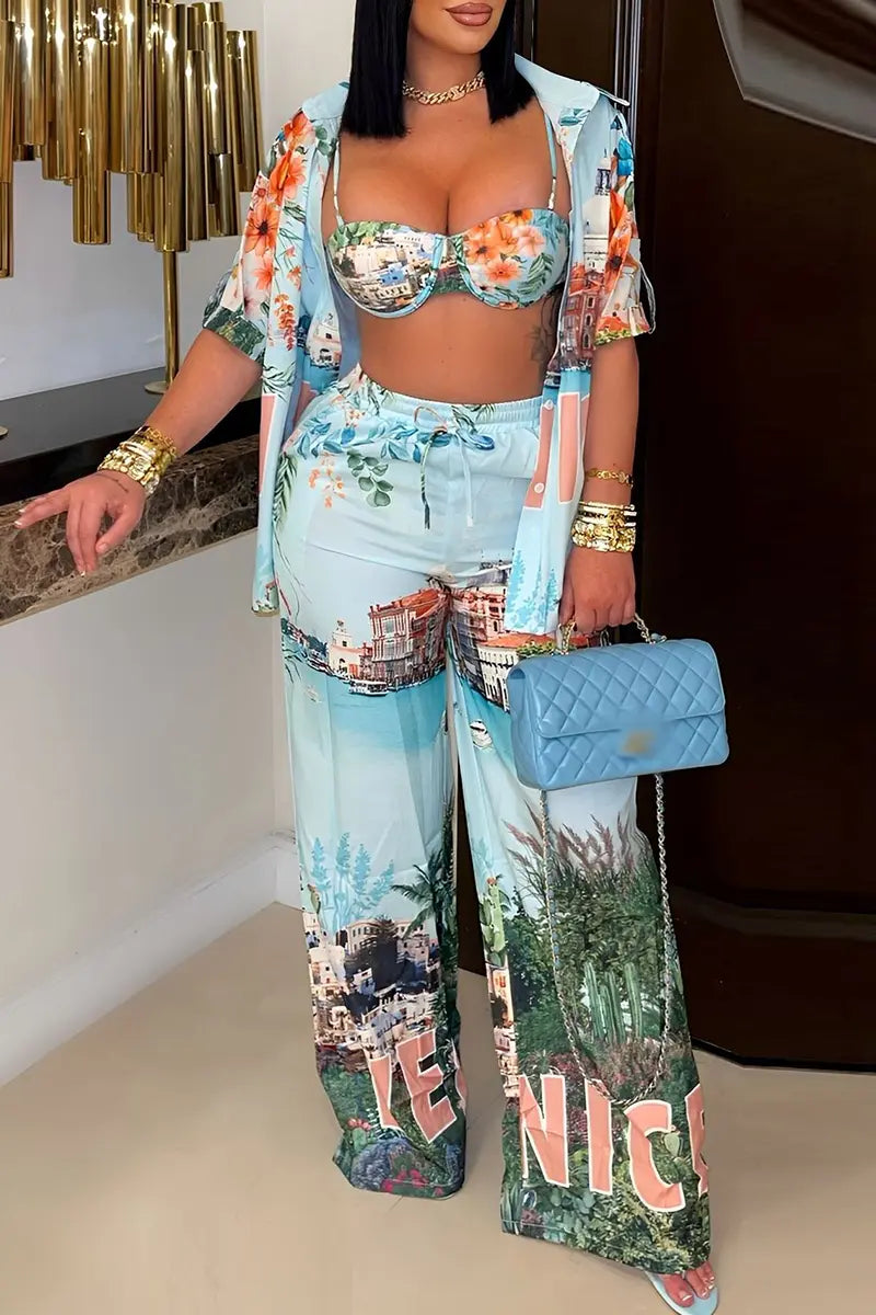 Hoochie Couture Paradise 4-Piece Vacation Set – Where Style Meets Sunset Vibes Hoochie Couture Boutique