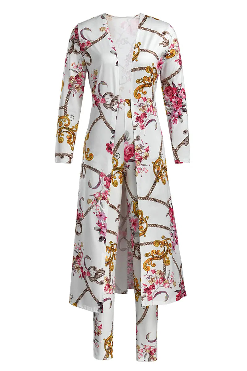 Hoochie Couture Purple Print Cardigan & Trouser Set – Statement Style for the Bold & Beautiful Hoochie Couture Boutique