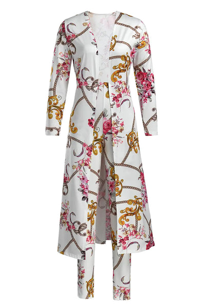 Hoochie Couture Purple Print Cardigan & Trouser Set – Statement Style for the Bold & Beautiful Hoochie Couture Boutique