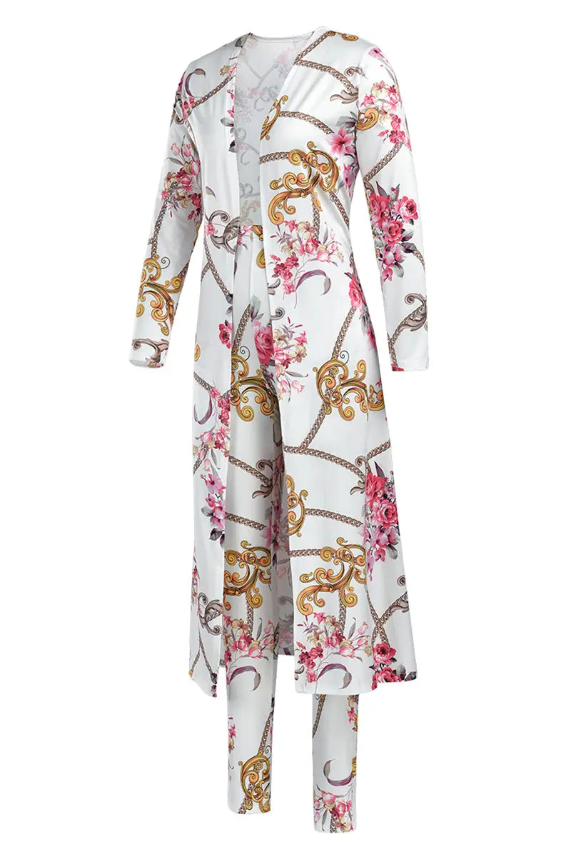 Hoochie Couture Purple Print Cardigan & Trouser Set – Statement Style for the Bold & Beautiful Hoochie Couture Boutique