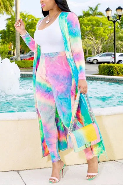 Hoochie Couture Purple Print Cardigan & Trouser Set – Statement Style for the Bold & Beautiful Hoochie Couture Boutique