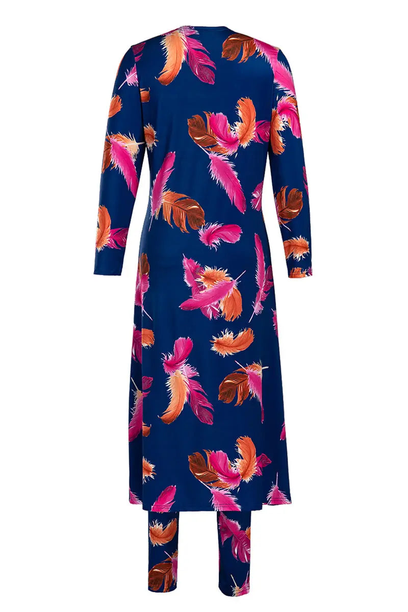 Hoochie Couture Purple Print Cardigan & Trouser Set – Statement Style for the Bold & Beautiful Hoochie Couture Boutique