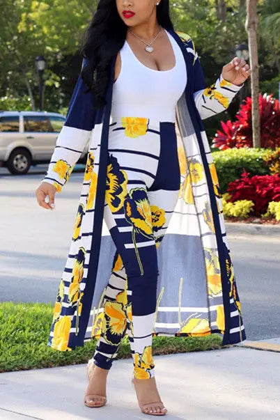 Hoochie Couture Purple Print Cardigan & Trouser Set – Statement Style for the Bold & Beautiful Hoochie Couture Boutique