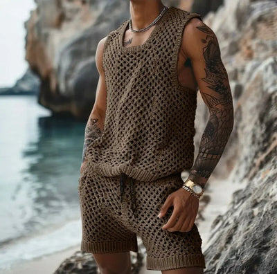 Hoochie Daddy Solid Hollow-Out Sleeveless Short Set – Built to Flex & Turn Heads Hoochie Couture Boutique
