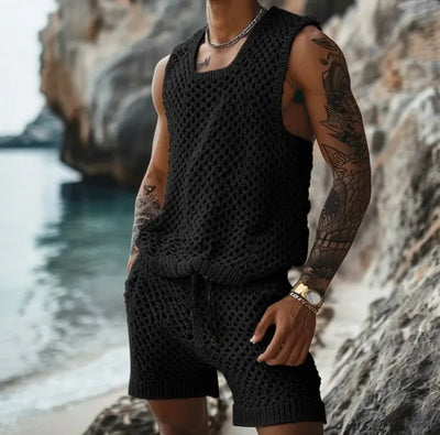 Hoochie Daddy Solid Hollow-Out Sleeveless Short Set – Built to Flex & Turn Heads Hoochie Couture Boutique