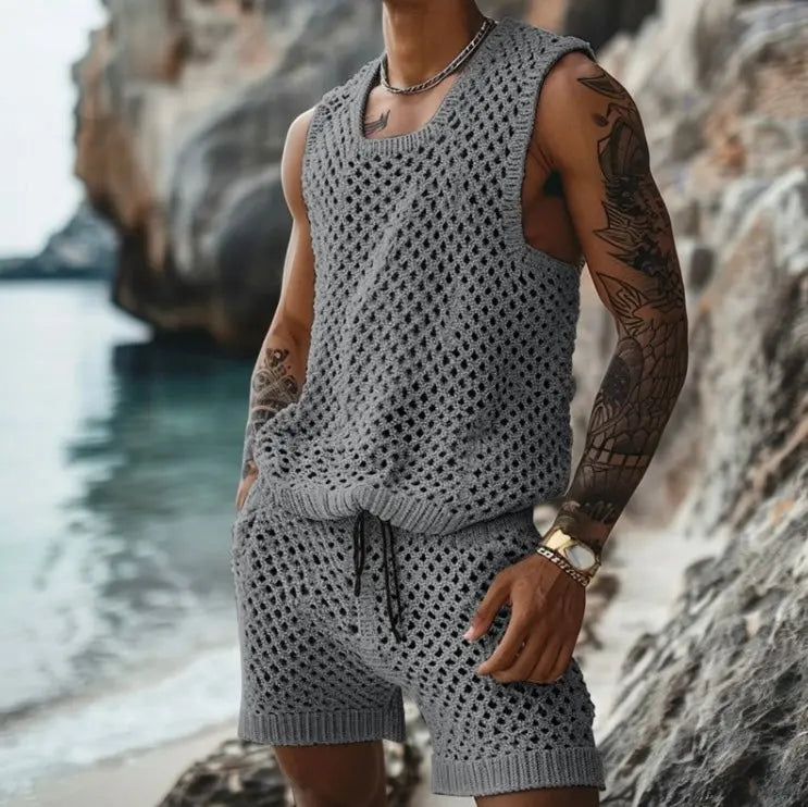 Hoochie Daddy Solid Hollow-Out Sleeveless Short Set – Built to Flex & Turn Heads Hoochie Couture Boutique