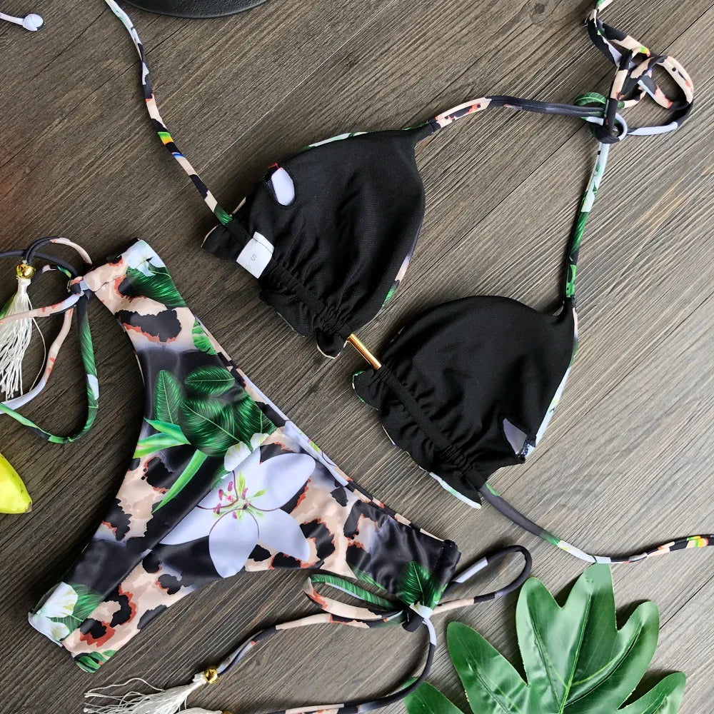 Hoochie Couture Push-Up Bikini Set – Beachside Sexy with Sporty Spice Vibes ☀️👙🔥