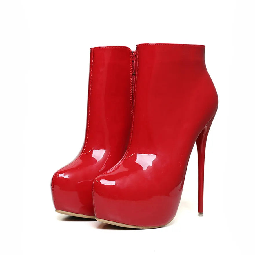 Hoochie Couture Patent Leather Platform Boots – Sky-High, Sexy & Party-Perfect