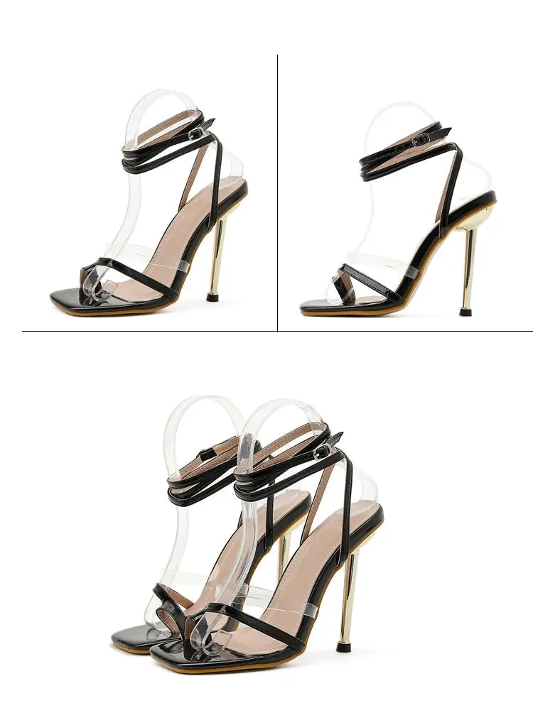 Hoochie Couture Transparent Electroplated Heels – Step Into the Spotlight Hoochie Couture Boutique