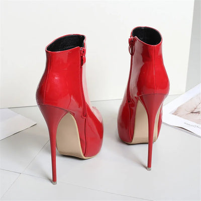 Hoochie Couture Patent Leather Platform Boots – Sky-High, Sexy & Party-Perfect