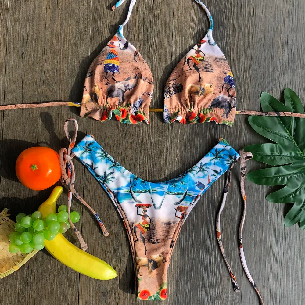 Hoochie Couture Push-Up Bikini Set – Beachside Sexy with Sporty Spice Vibes ☀️👙🔥