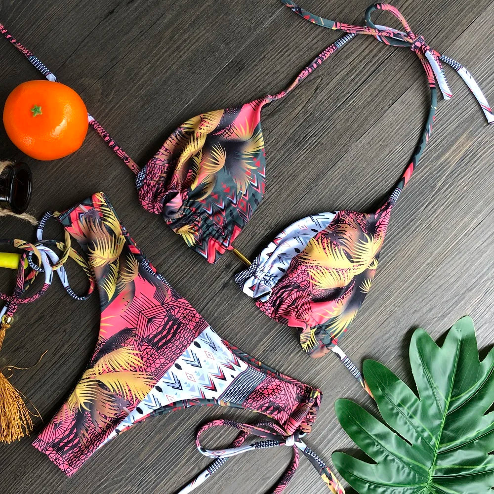 Hoochie Couture Push-Up Bikini Set – Beachside Sexy with Sporty Spice Vibes ☀️👙🔥