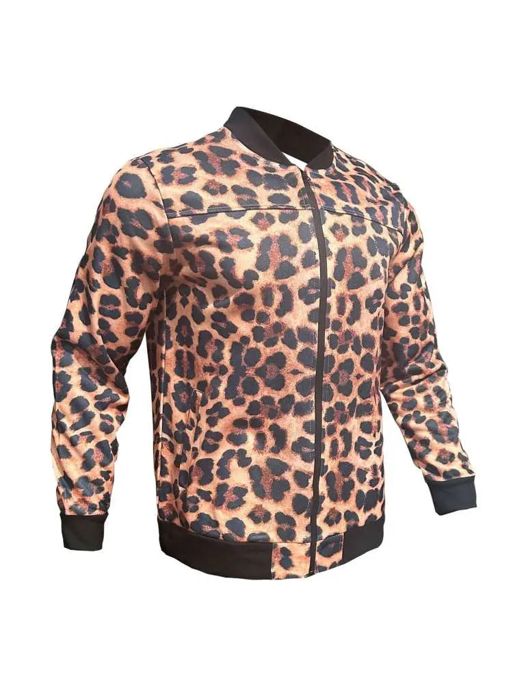 Hoochie Daddy Leopard Zipper Bomber Jacket – Bold, Urban & Wildly Stylish