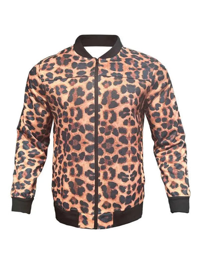 Hoochie Daddy Leopard Zipper Bomber Jacket – Bold, Urban & Wildly Stylish