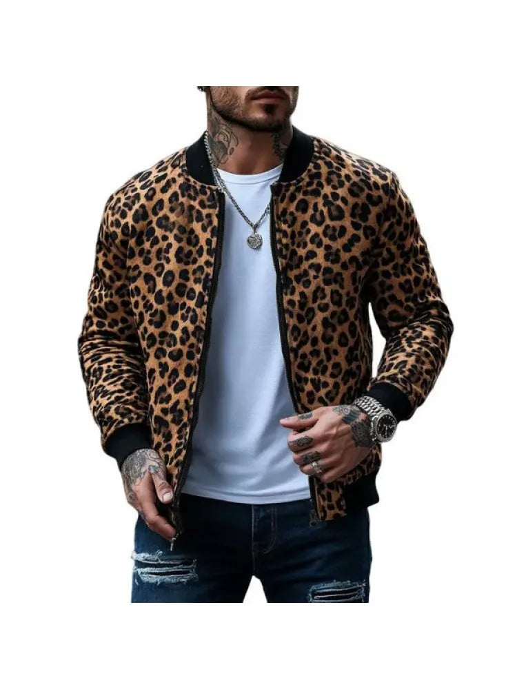 Hoochie Daddy Leopard Zipper Bomber Jacket – Bold, Urban & Wildly Stylish