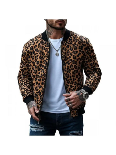 Hoochie Daddy Leopard Zipper Bomber Jacket – Bold, Urban & Wildly Stylish