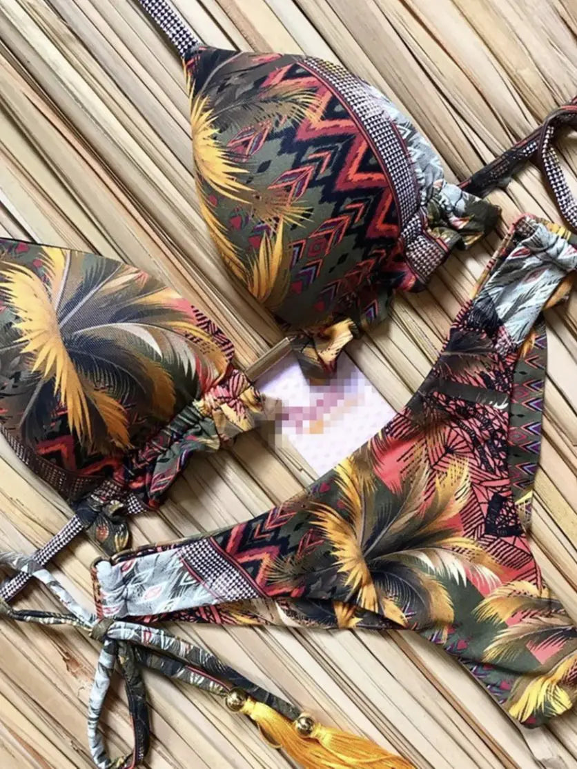 Hoochie Couture Push-Up Bikini Set – Beachside Sexy with Sporty Spice Vibes ☀️👙🔥