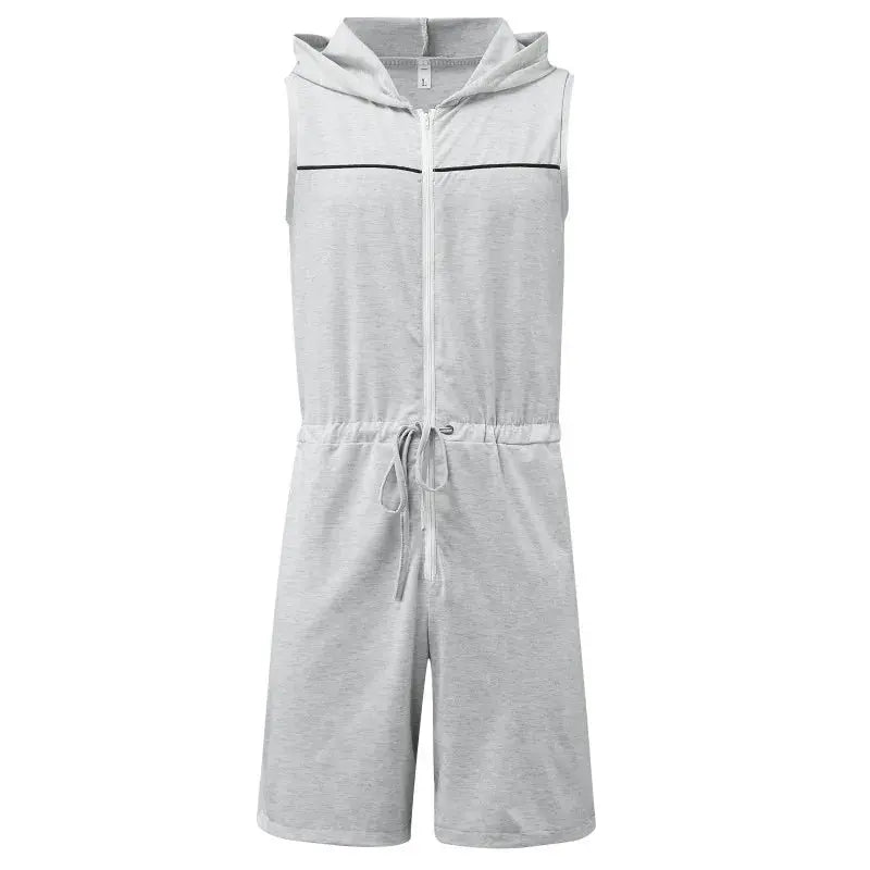 Hoochie Daddy Sleeveless Hooded Romper – The Ultimate Body-Hugging Flex My Store