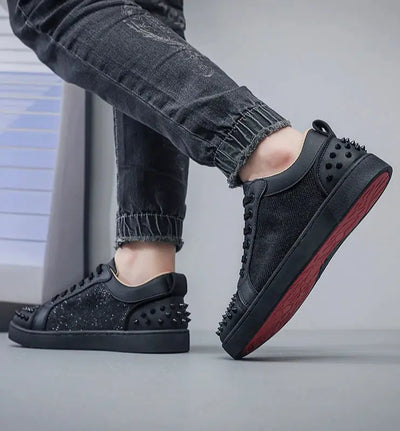 Hoochie Daddy Rivet Street Sneakers – men’s fashion sneakers with metal rivet details, chunky sole, and streetwear design for bold everyday or casual urban style.