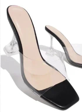 Hoochie Couture Transparent PVC Jelly Heels – Sexy, Sleek & Effortlessly Chic